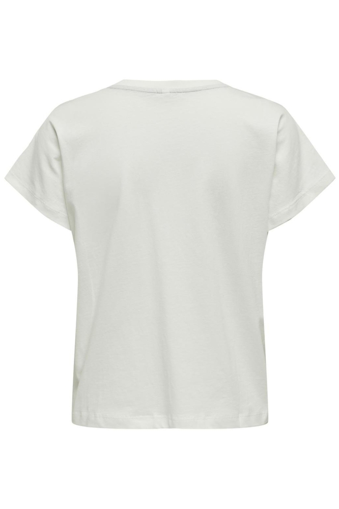 ONLJILL LIFE S/S TOP BOX JRS 15324337 CLOUD DANCER/SUMMER POC